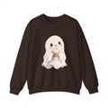 Cute Coffee Ghost Sweatshirt | Halloween Ghost Holding Coffee